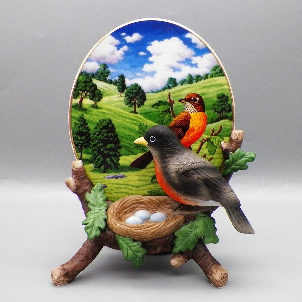 Votive Candle Holder Porcelain Robins Nest PartyLite Bird Watchers Collection #2